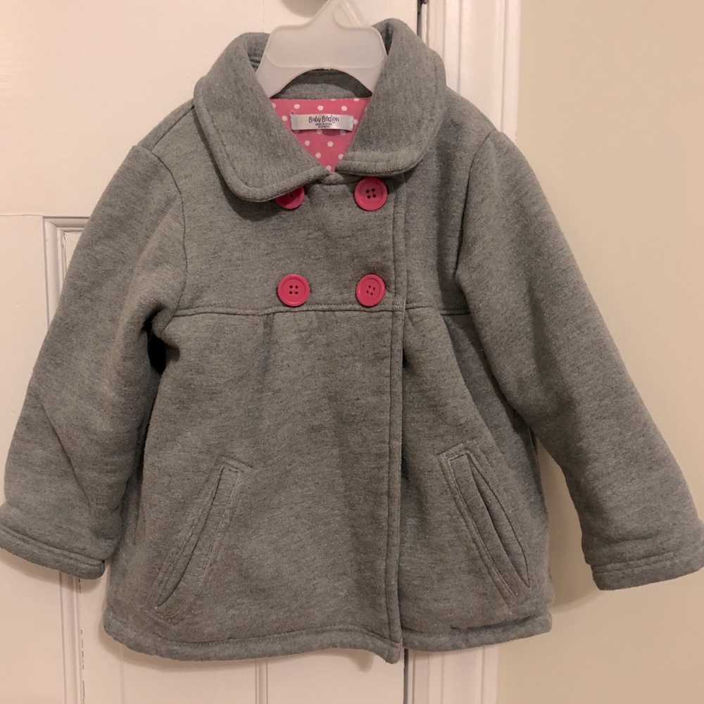 Baby Boden pea coat.  Gray